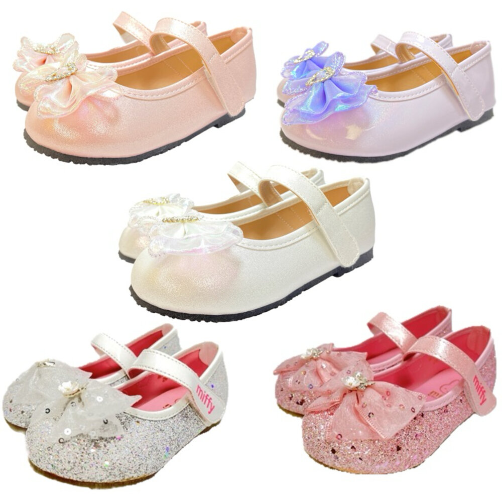 4035018864-台灣製造 女童娃娃鞋 公主鞋 休閒鞋 米菲兔 正品授權 魔鬼氈 平底鞋 童鞋 粉色 銀色