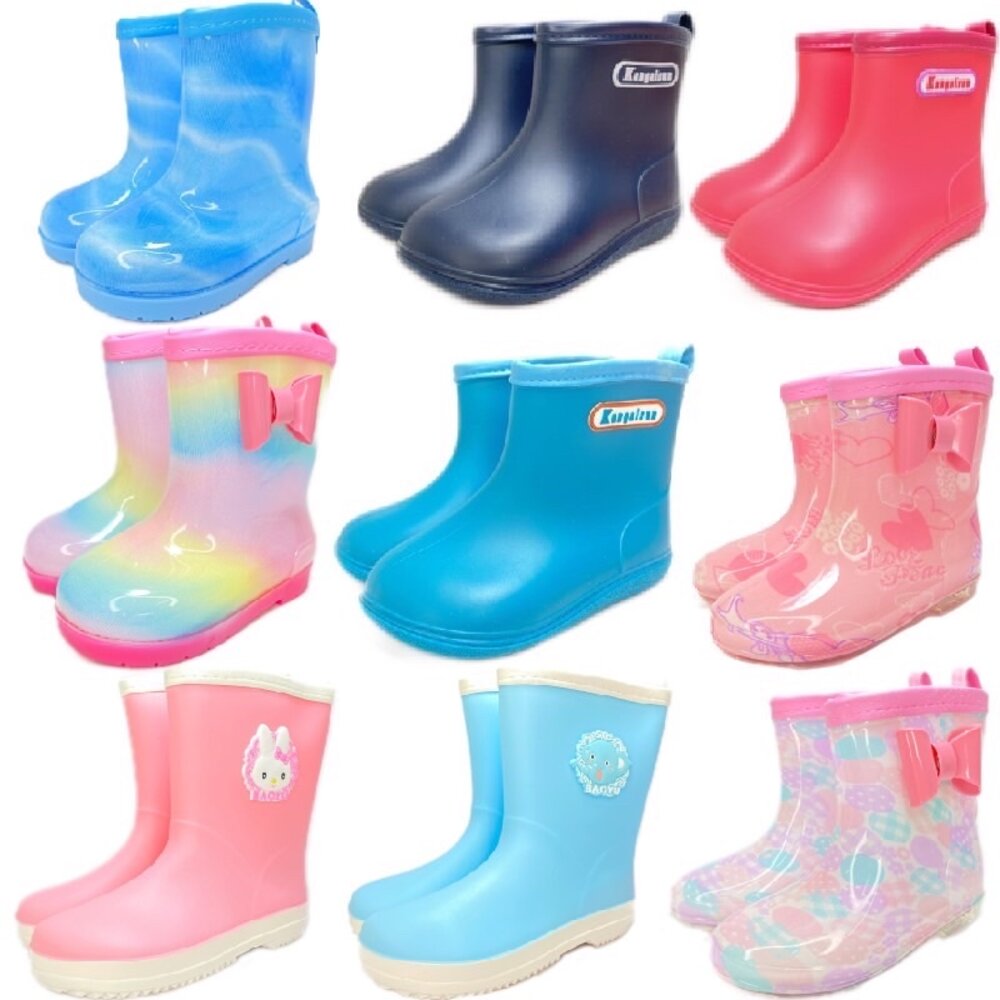 9977161935-兒童雨鞋 雨靴 15-24號 大童 中童 🔥台灣現貨🔥 出口日本 男童 女童 彩虹雨鞋＇＇
